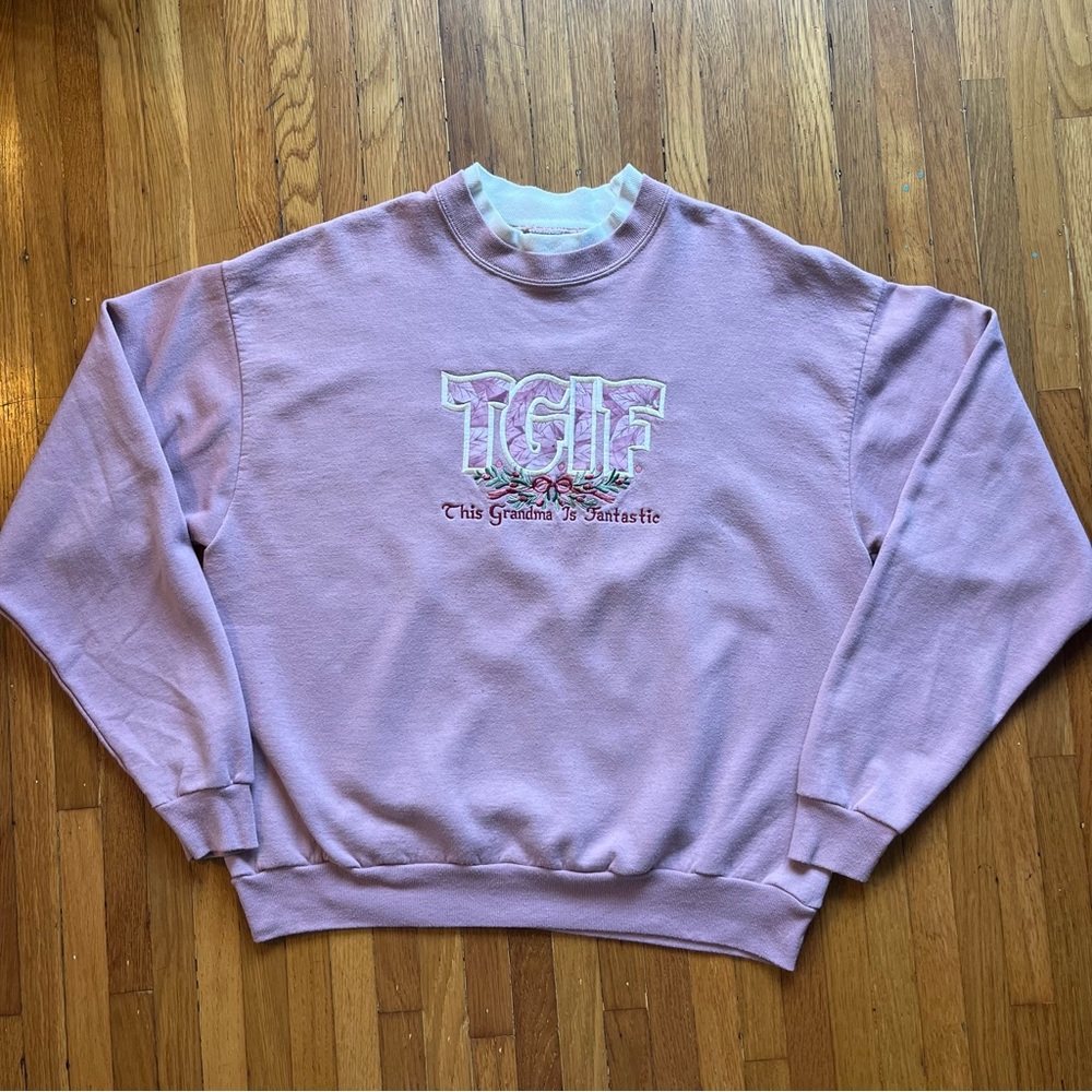 Vintage crewneck grandma sweater